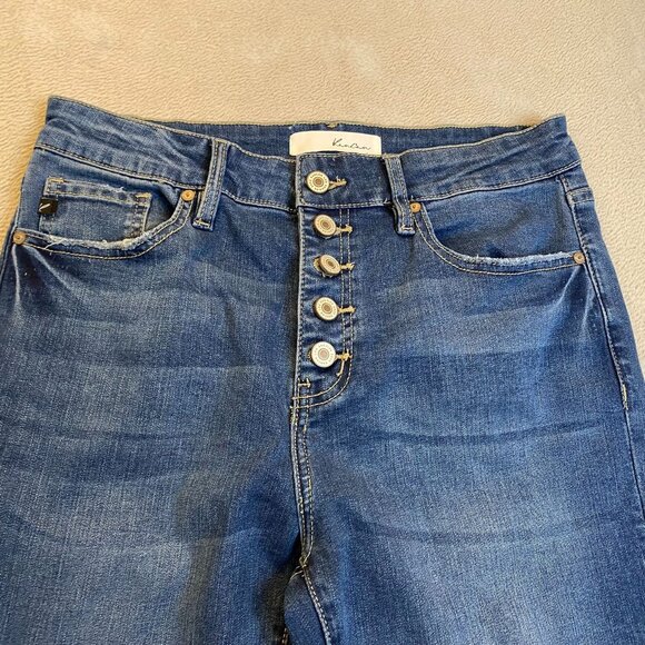 KanCan Women's Jeans Size 31 High Rise Button Fly Medium Wash Straight-Leg Denim - Picture 10 of 12